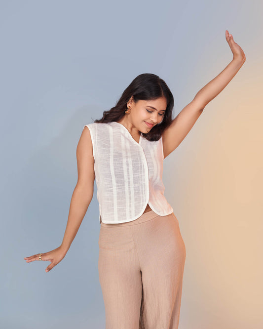 Classic White Hemp Top Front 2